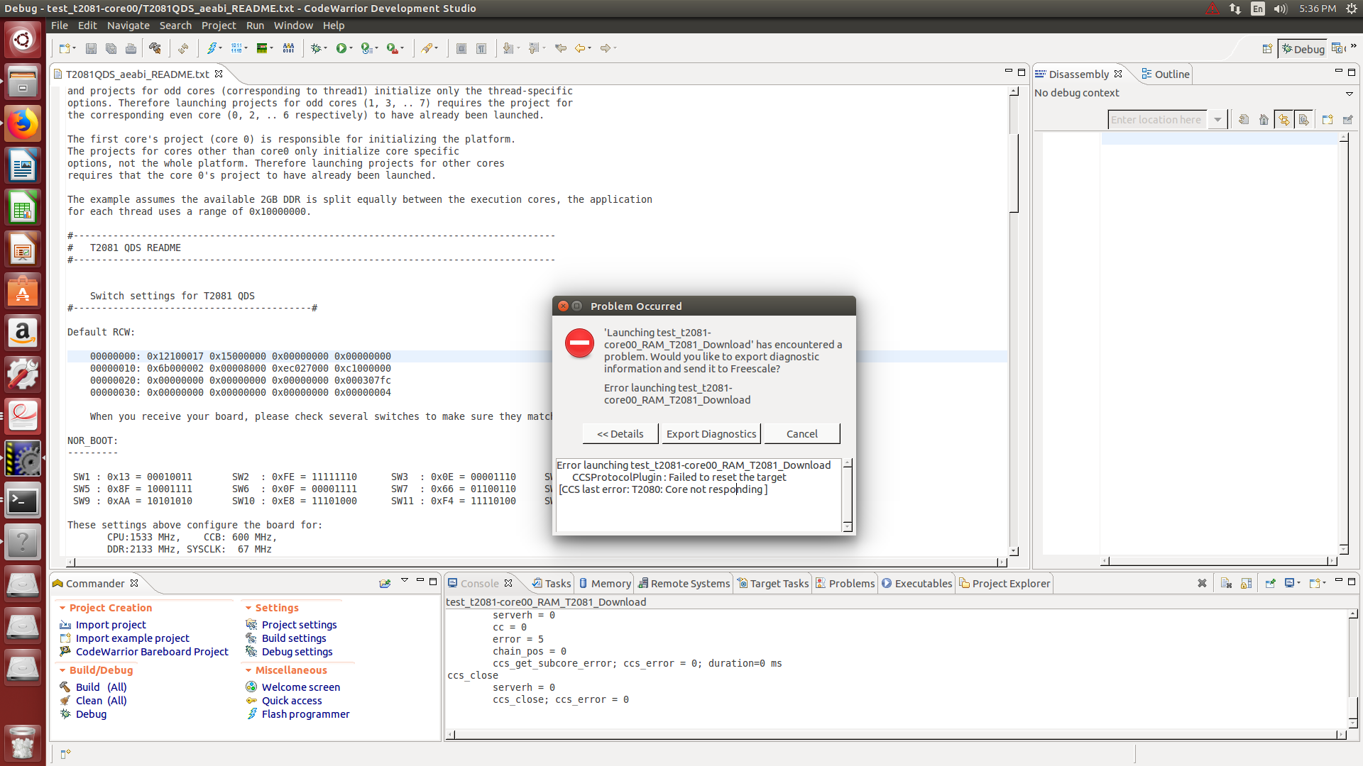 Solved: t2081 codewarrior jtag issue - NXP Community