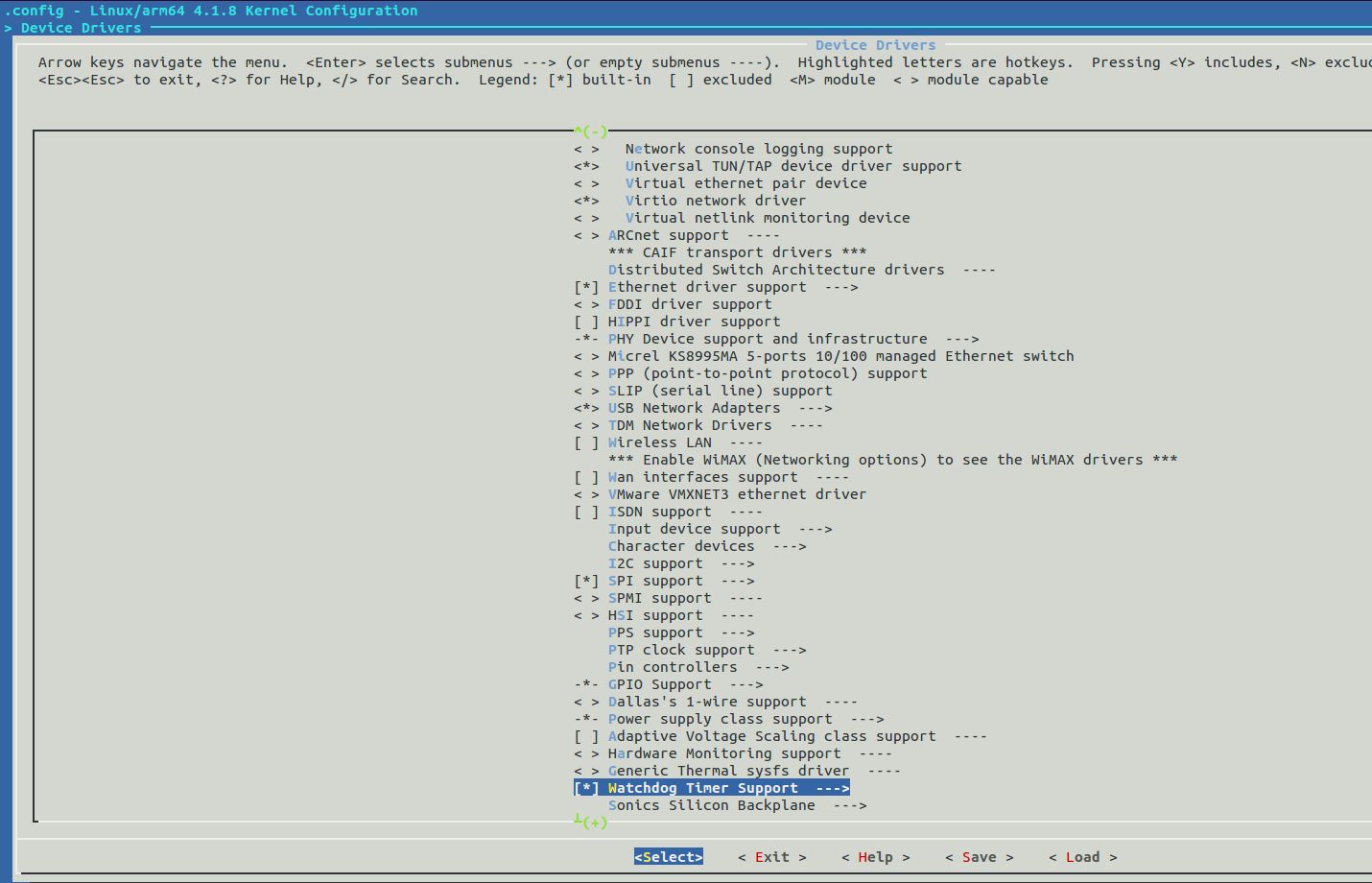 Configure kernel to enable watchdog in ls1043ardb NXP Community