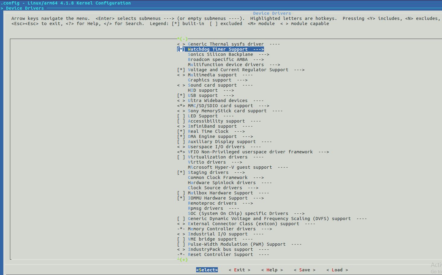 Configure kernel to enable watchdog in ls1043ardb NXP Community