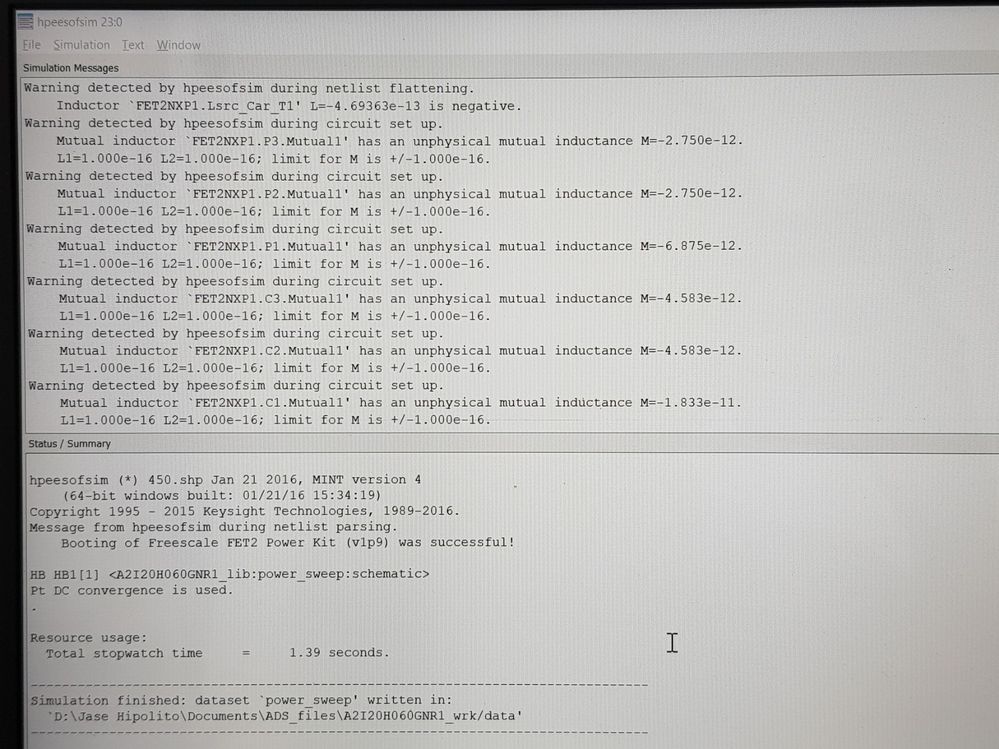 ADS Simulation Error