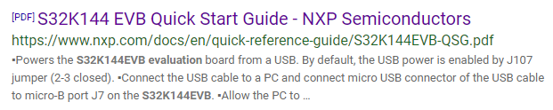 Solved: URL for S32K144 Quick Start Guide has gone dead - NXP Community