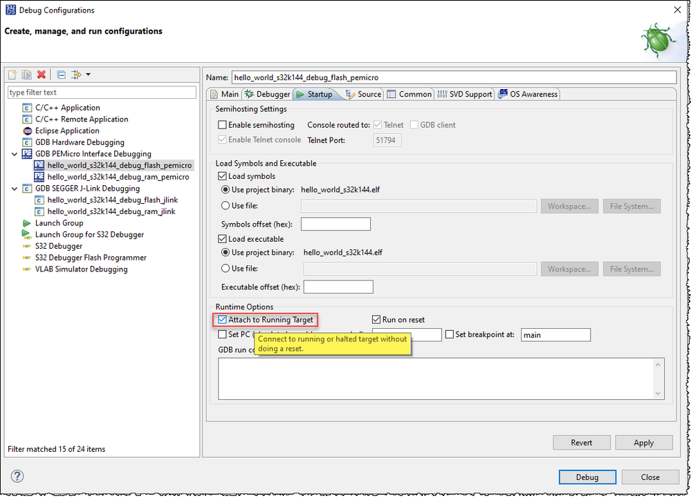 Attach to Running Target PEMicro.png Attach to Running Target PEMicro.png
