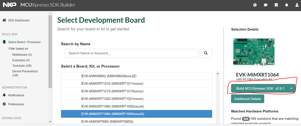 SDK package/middleware