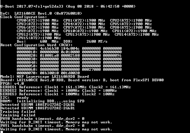 Cannot boot LX2160A-RDB - NXP Community
