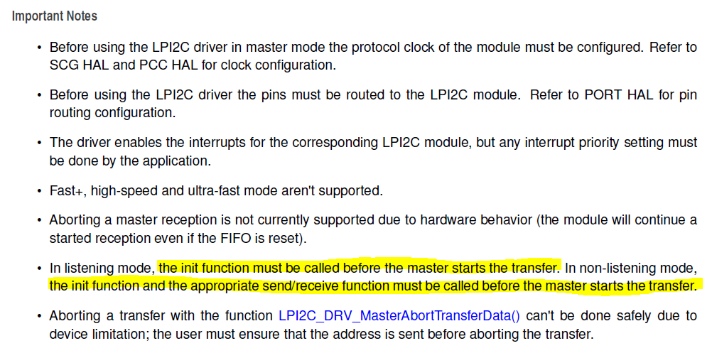 Solved: S32K146 I2C re-initialization in slave mode - NXP Community