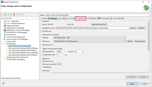 HOWTO: Add a new debugger configuration to an existing project - NXP ...