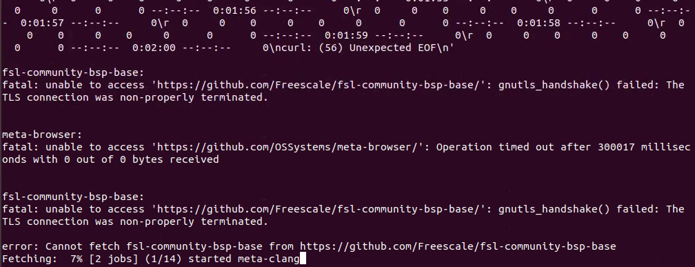 fail to sync yocto (Linux 5.10.9_1.0.0) On Chinese mainland - NXP 