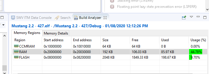 Solved: How to check Flash and RAM utilization? - NXP Community