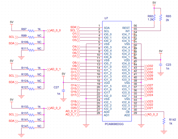 PCA9698DGG is not working - NXP Community