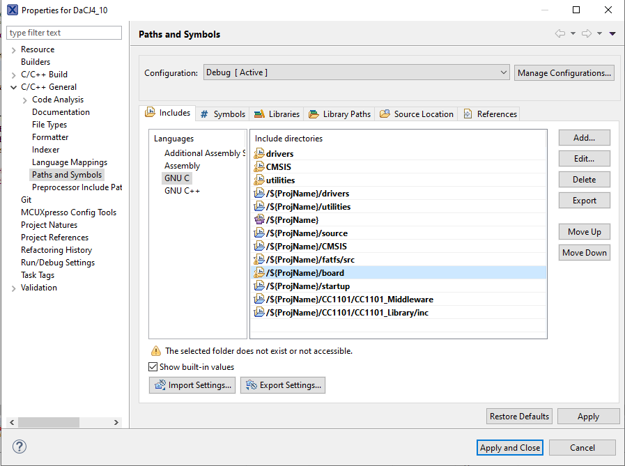 Include path not found - NXP Community
