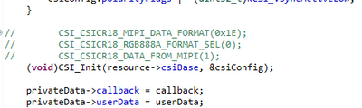 Setting MIPI data format