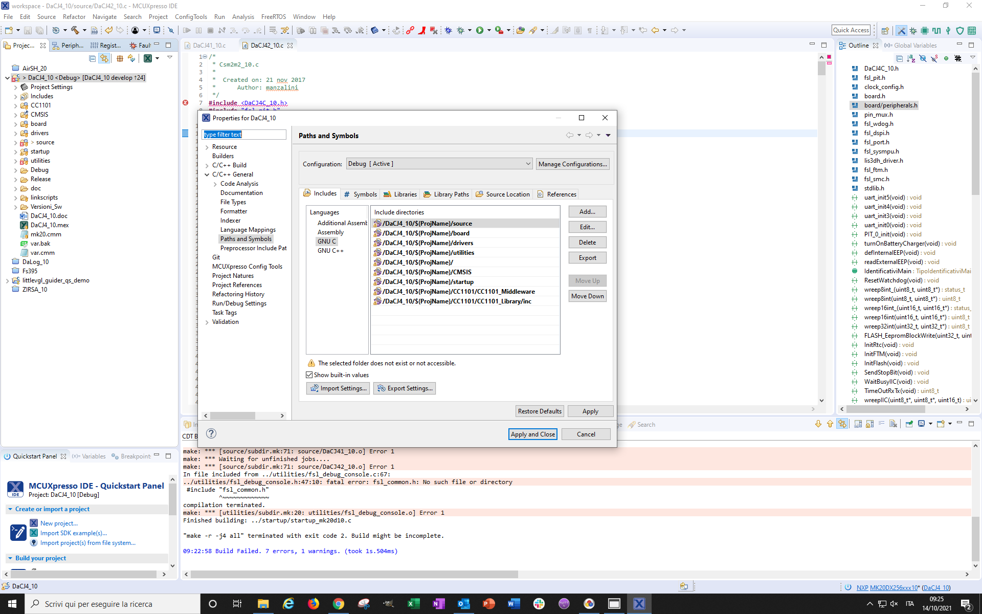 Include path not found - NXP Community