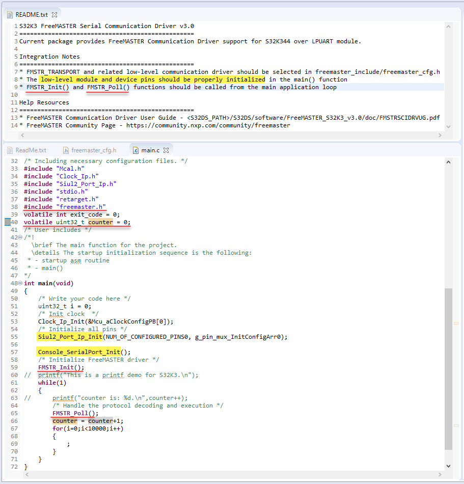How to use FreeMaster SDKs in S32K3 RTD 0.9.0 - NXP Community