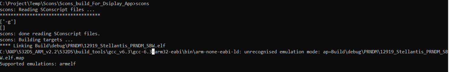 Linke error with unrecognised emulation mode for S32K116 - NXP Community