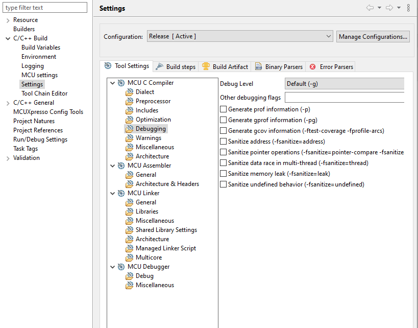 Solved: Re: Debugging level - NXP Community