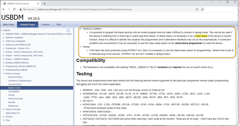 Known Issues USBDM.png Known Issues USBDM.png