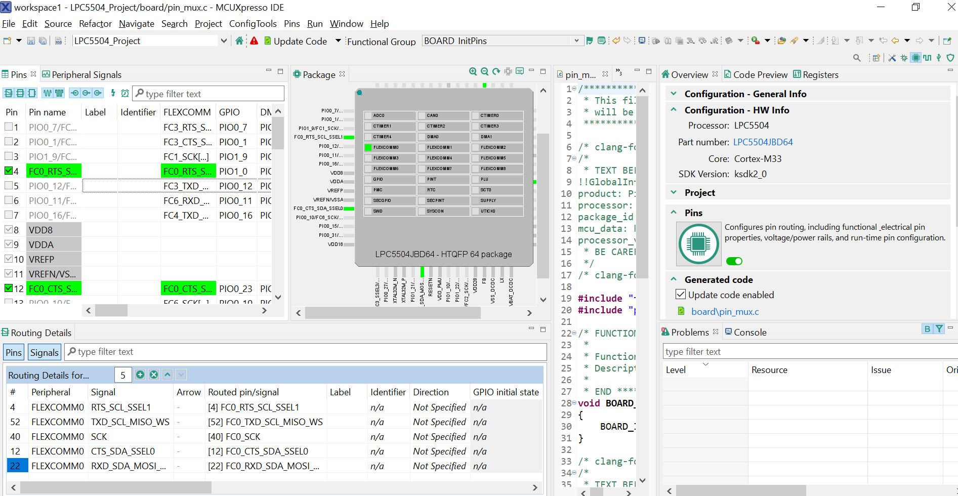 Solved: config tool can't be used if the project is created by the chip ...