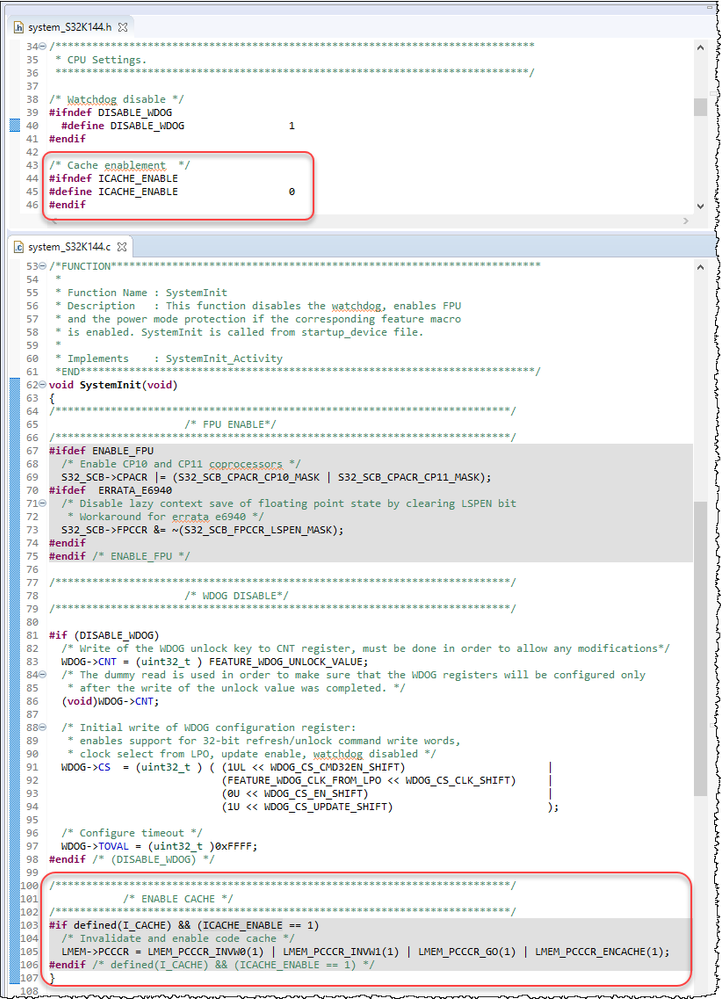 Cache enablement SystemInit.png Cache enablement SystemInit.png