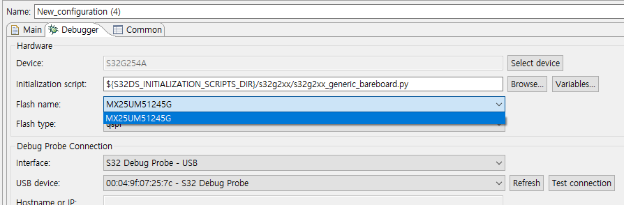 How to add another flash type into debugger flash menu? - NXP Community