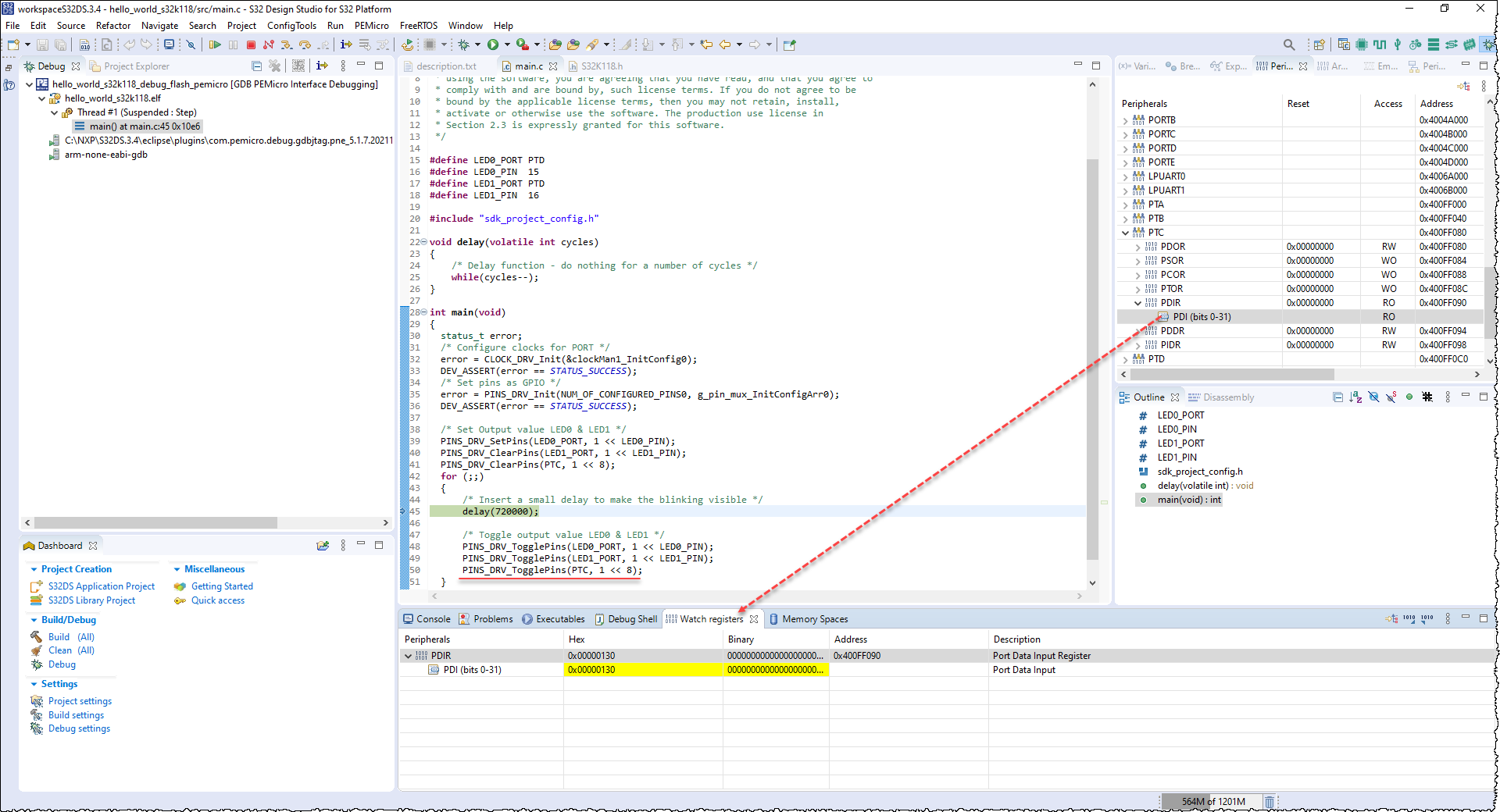 Getting the pin status using PINS_DRV_ReadPins - NXP Community