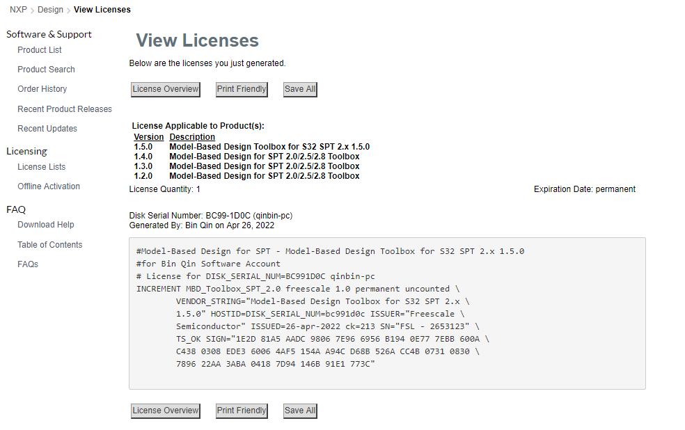 S32R toolboxes lincense failure - NXP Community