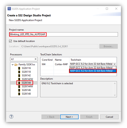 HOWTO: Create a Blinking LED example project using S32K1xx RTD without ...