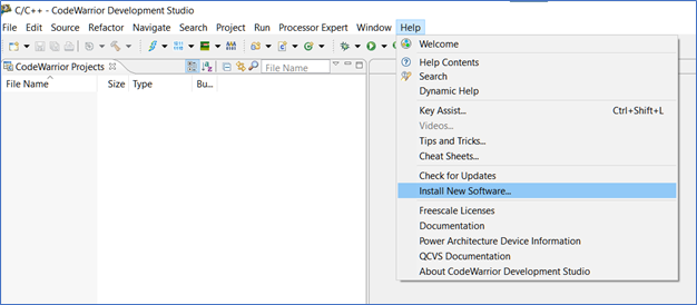 CodeWarrior® for Microcontrollers-Classic IDE