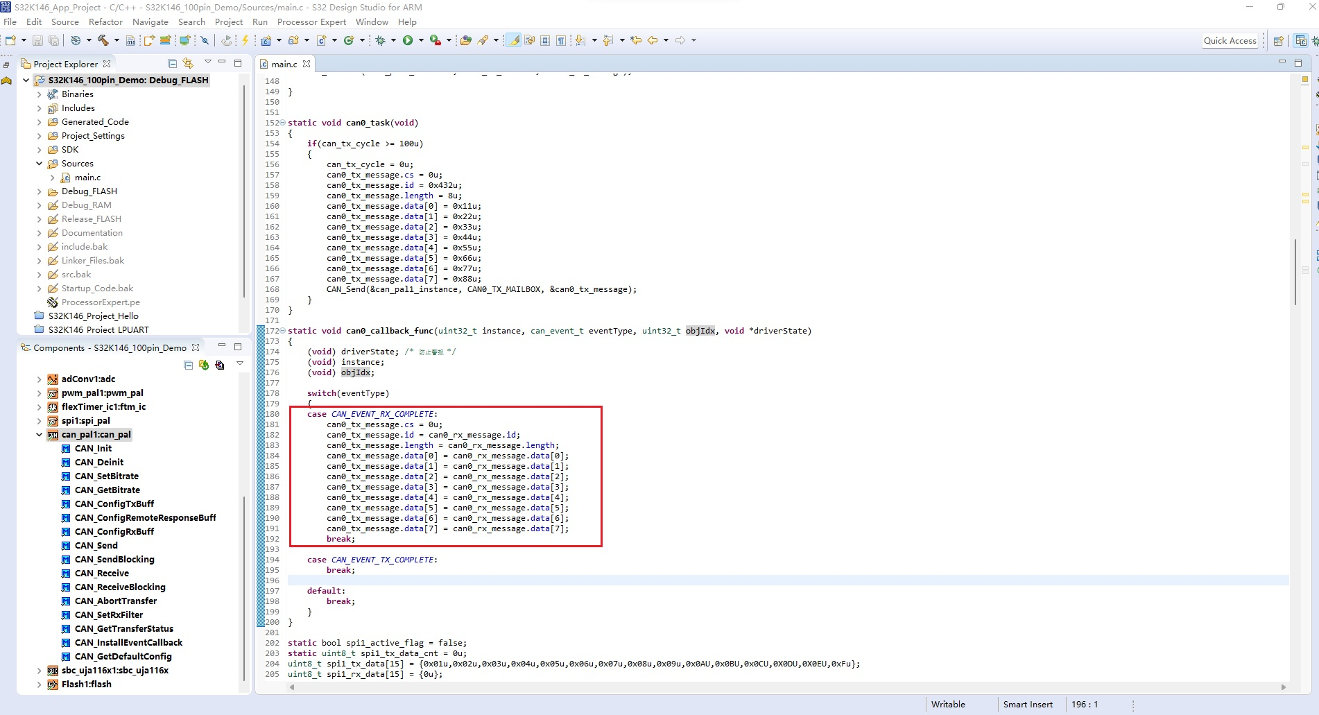 S32K146 CAN callback function will only enter once - NXP Community