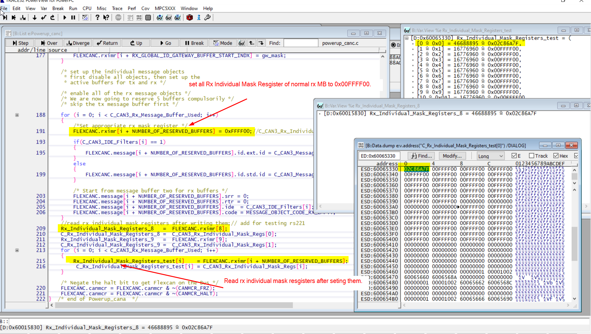 Solved: MPC5674 Rx individual mask register write failure sometimes ...