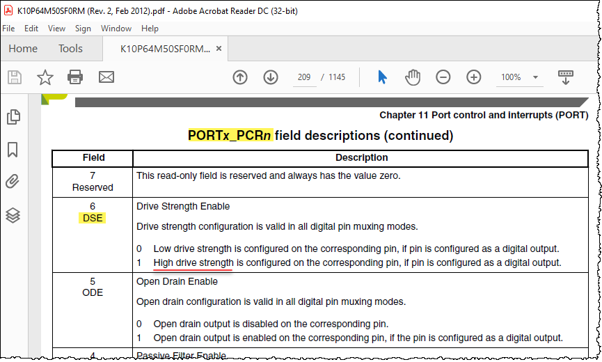Solved: MK10DN128 Pin Drive Strength - NXP Community