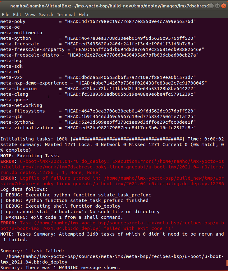 imx 7dual eMMc bitbake error NXP Community