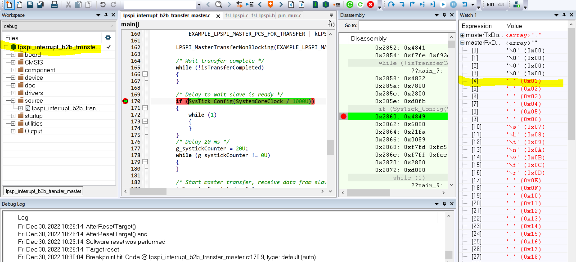 LPSPI + DMA Buffer start from 4th index for slave device NXP Community
