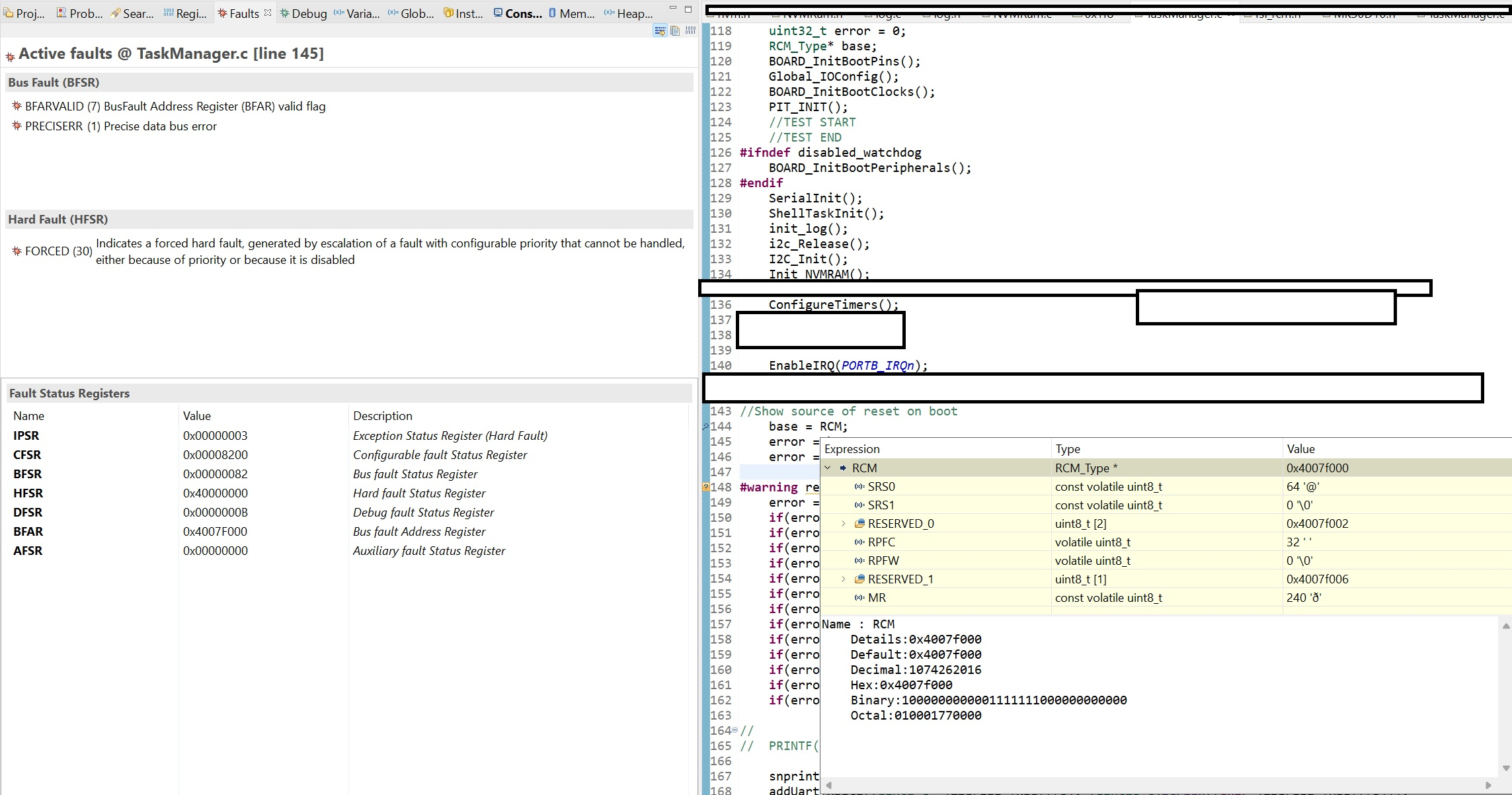 uint32_t resetcause = RCM_GetPreviousResetSources(RCM); //causing ...