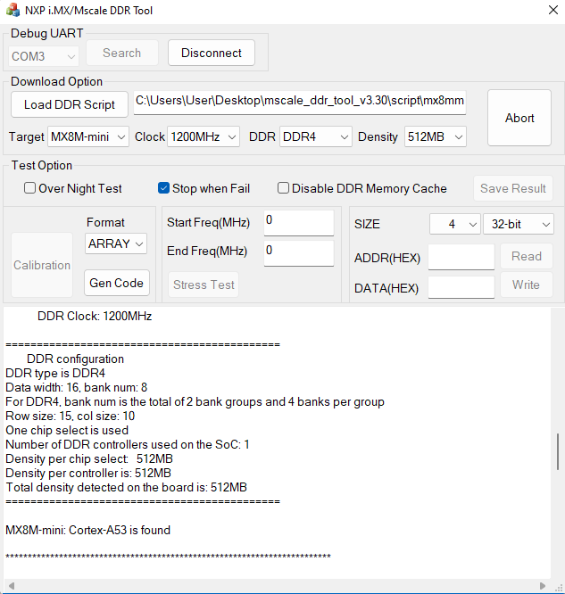 IMX8MM DDR Stress Tool test stuck - NXP Community