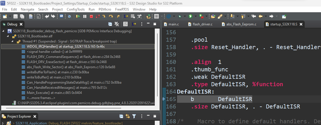 Solved: S32K118 optimizing code makes SDK FLASH_DRV_EraseSector ...