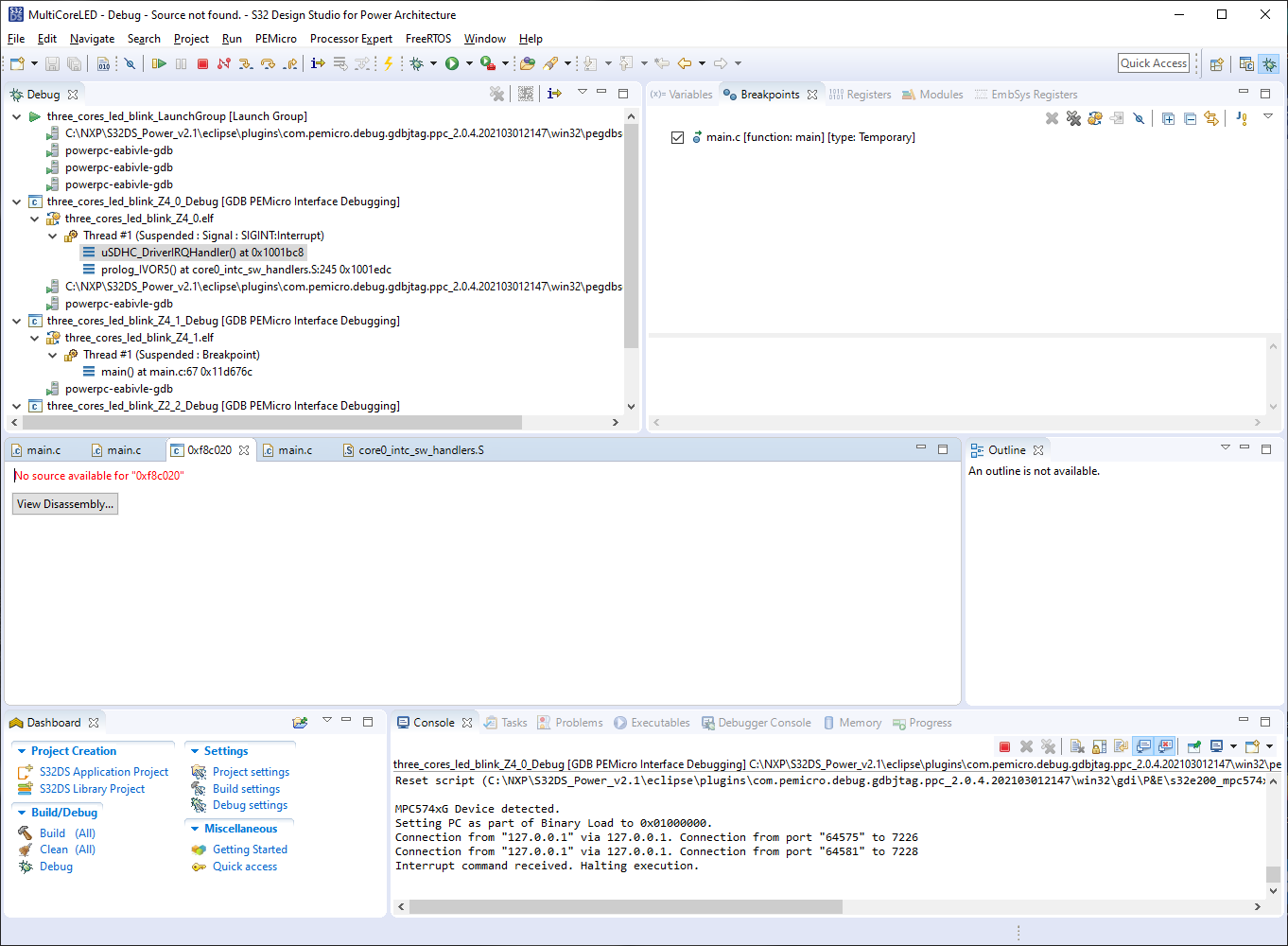 Solved Core Z4_0 stops running when I start Z4_1 NXP Community