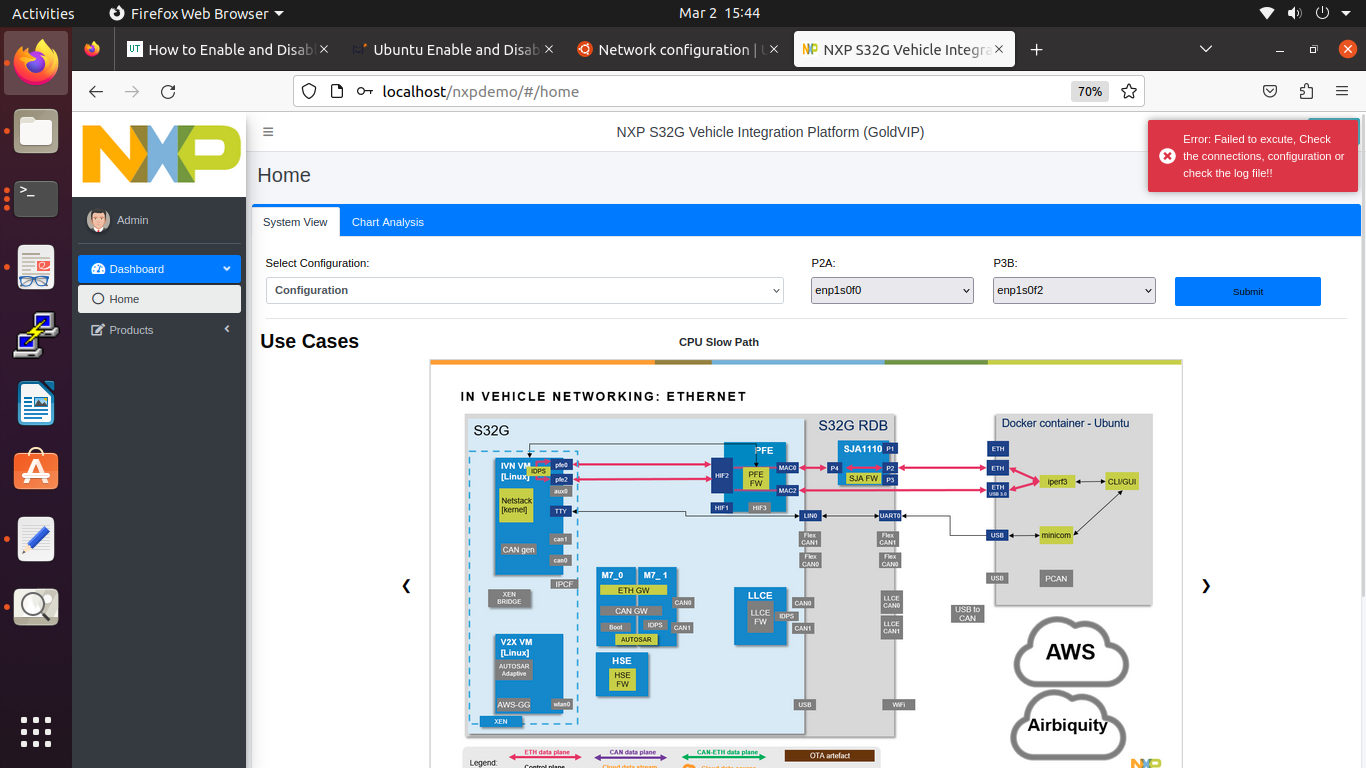 Unable to set GOLDVIP S32G Docker image issue - NXP Community