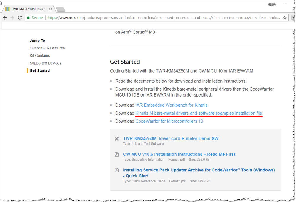 Kinetis M bare-metal drivers and software examples installation file.png