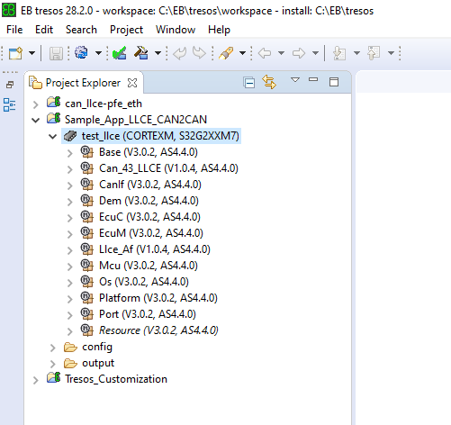 S32G LLCE-1.0.4 version CAN2CAN project : does not match target or ...