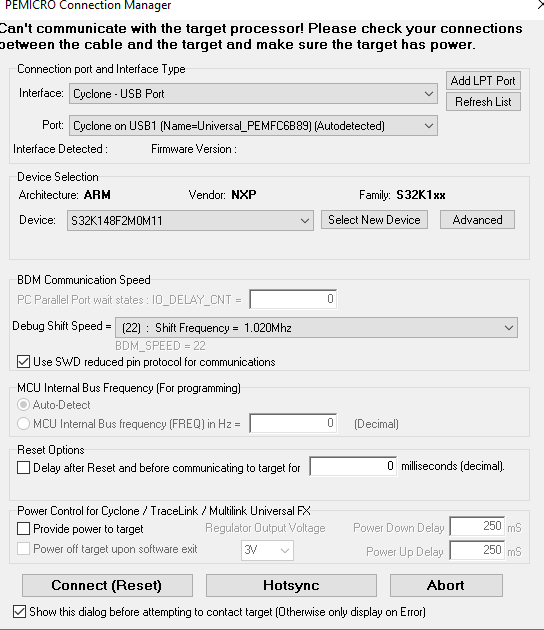 Dubug with Cyclone in IAR for ARM - NXP Community