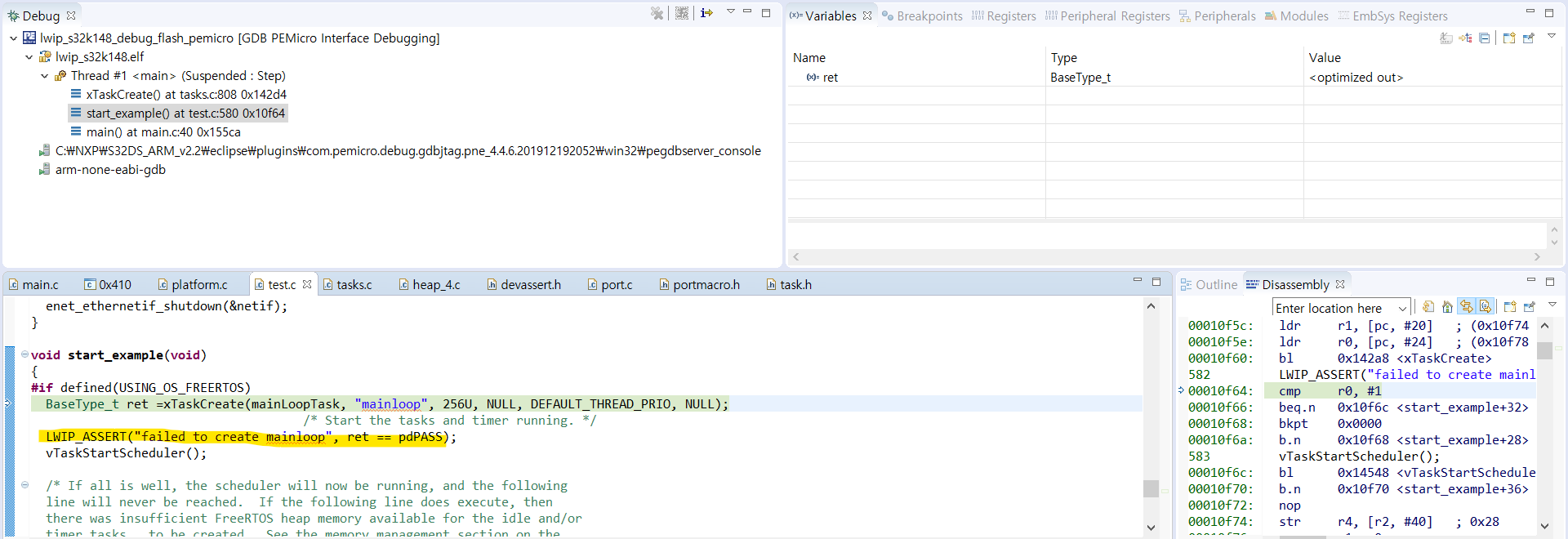 ADTJA1101 with S32K148EVB lwip example NXP Community