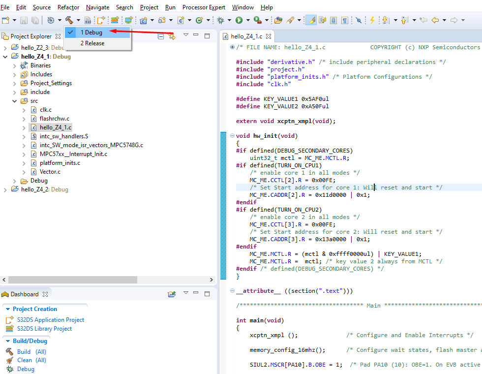MPC5748G-LCEVB How to debug_flash based on SDK sample codes. - NXP ...