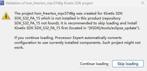 MPC5748g Failed to import SDK 3.0.3, the error message is as follows ...