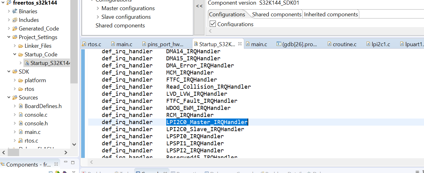 s32k144 FreeRTOS + I2C - NXP Community