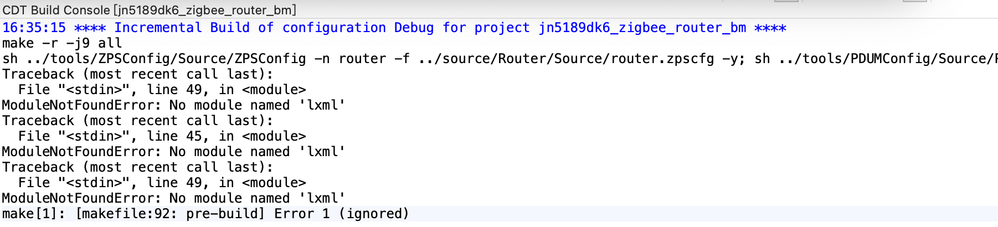 build tool error