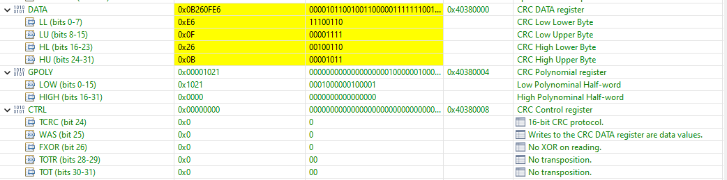 S32K312 CRC peripheral wrong result - NXP Community