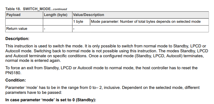 Switch between Autocoll and normal mode on the PN5180 - NXP Community