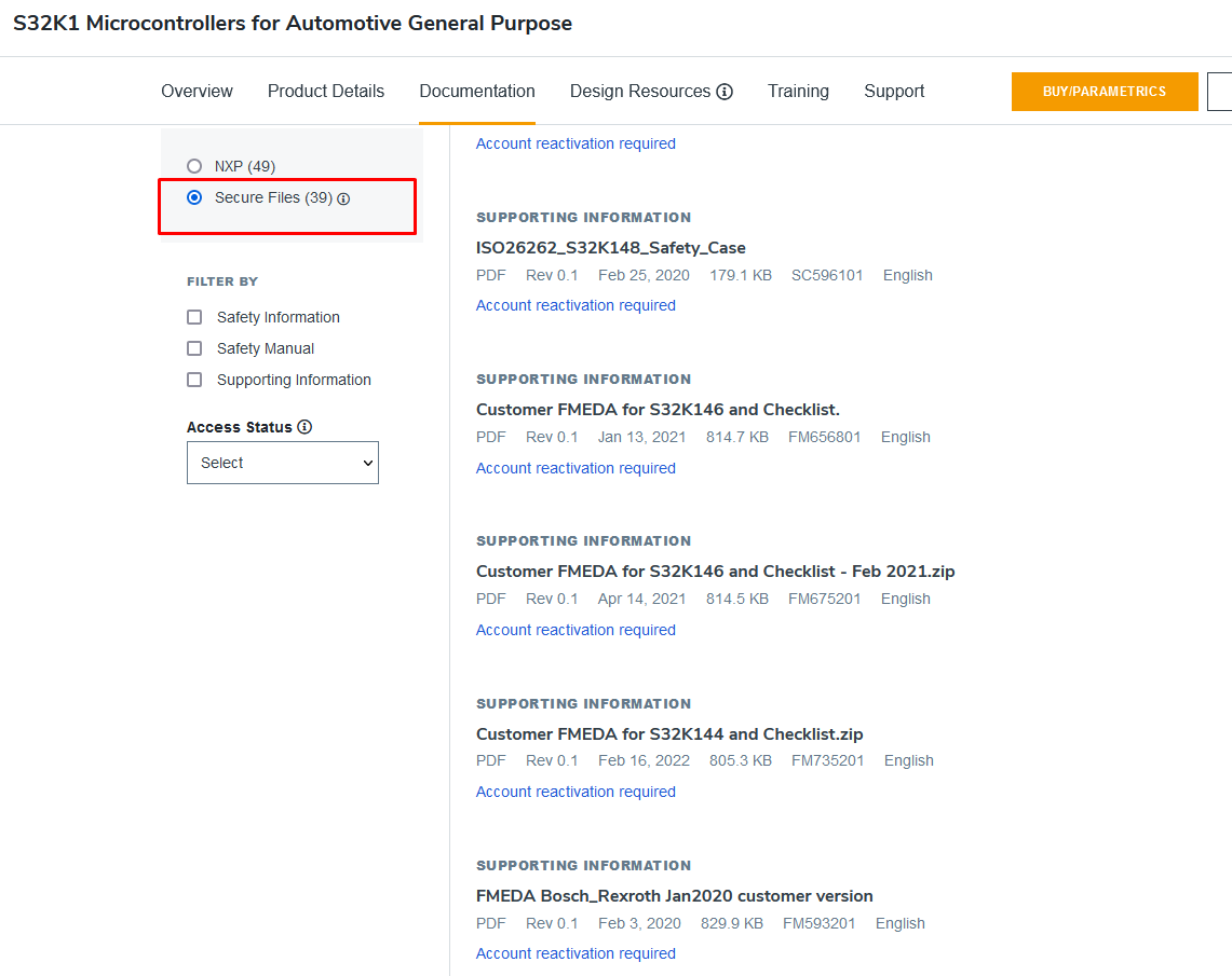 Solved: Where to find FS32K144WAT0WLHT's functional safety report - NXP ...