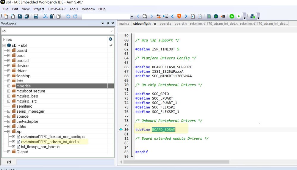 RT1170 SBL ISP download SDRAM APP - NXP Community