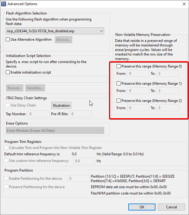 Flash selected memory sections - NXP Community